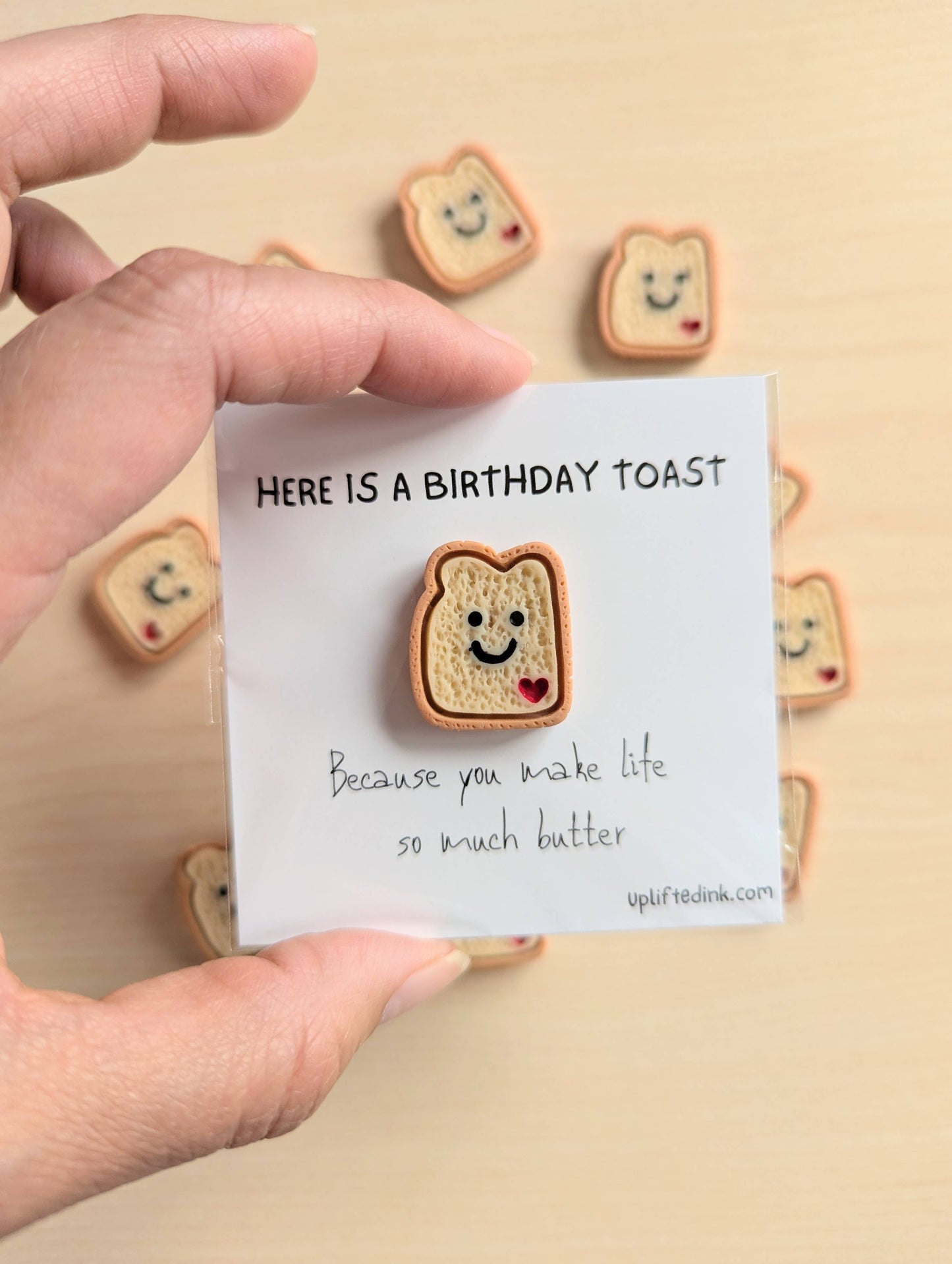 Uplifted Ink - Birthday Toast Card – Cute Mini Toast Pun Card 