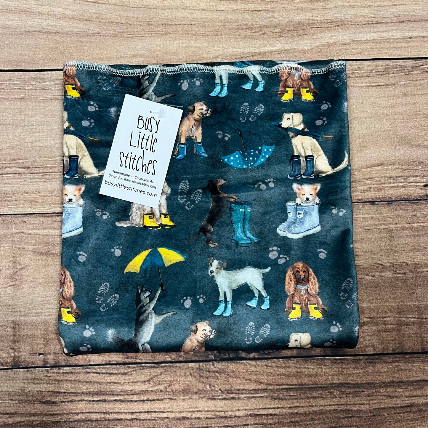 Busy Little Stitches - Dogs In Boots Toddler Blanket