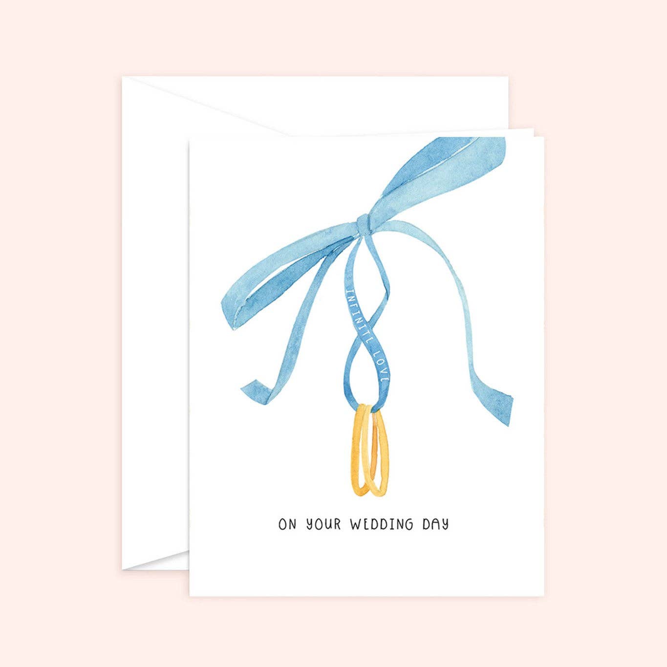 Almeida Illustrations - Infinite Love Wedding Day Card: White