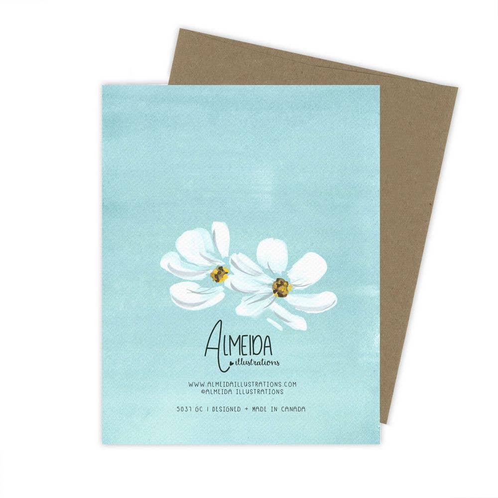Almeida Illustrations - Congratulations Florals Card: White