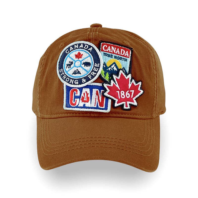 Northern Icons Canada - Canada Assorted Embroidery Badge Cap: Cherry