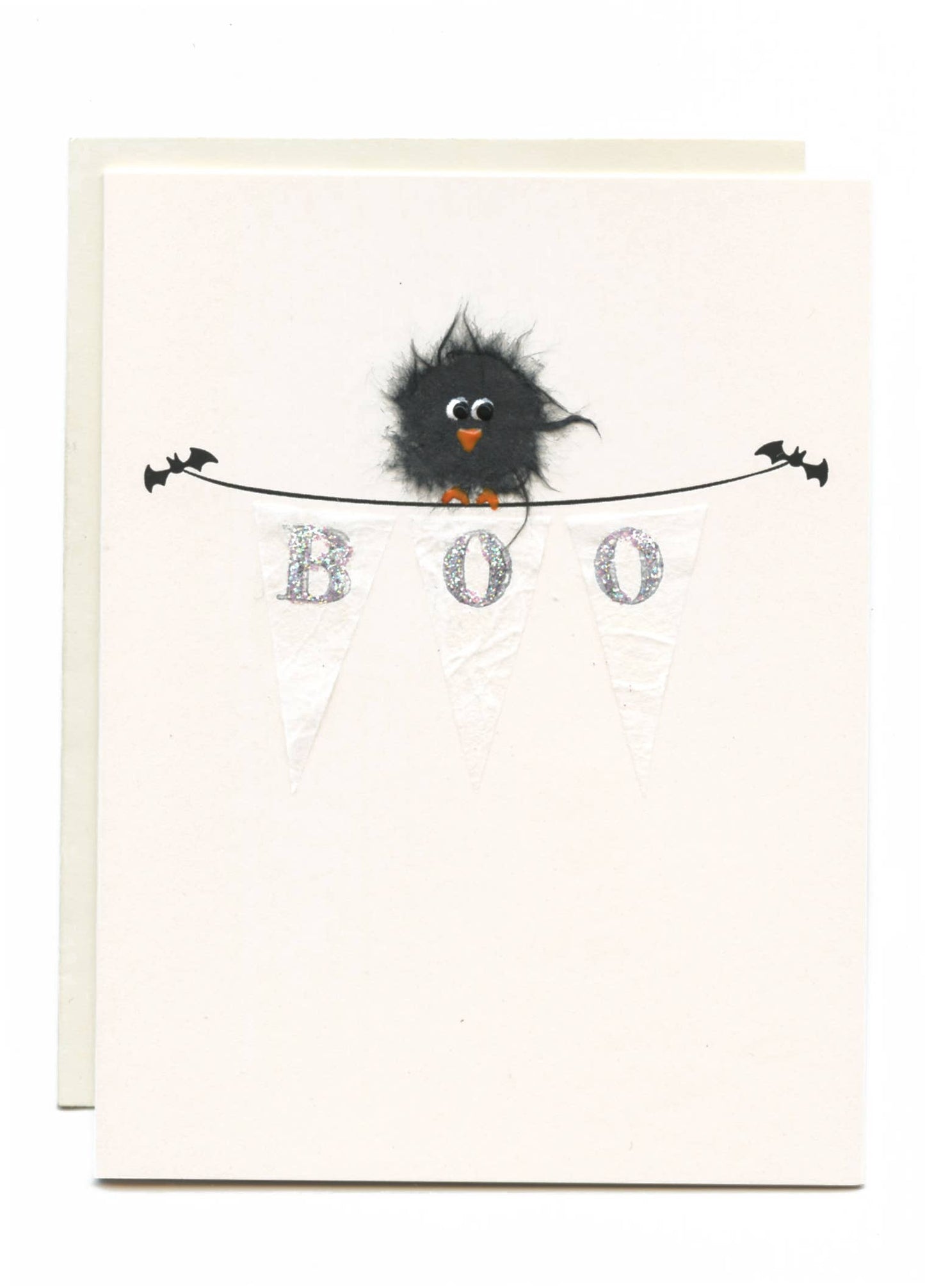 FLAUNT HANDMADE CORRESPONDENCES - Bird on Banner Boo Card