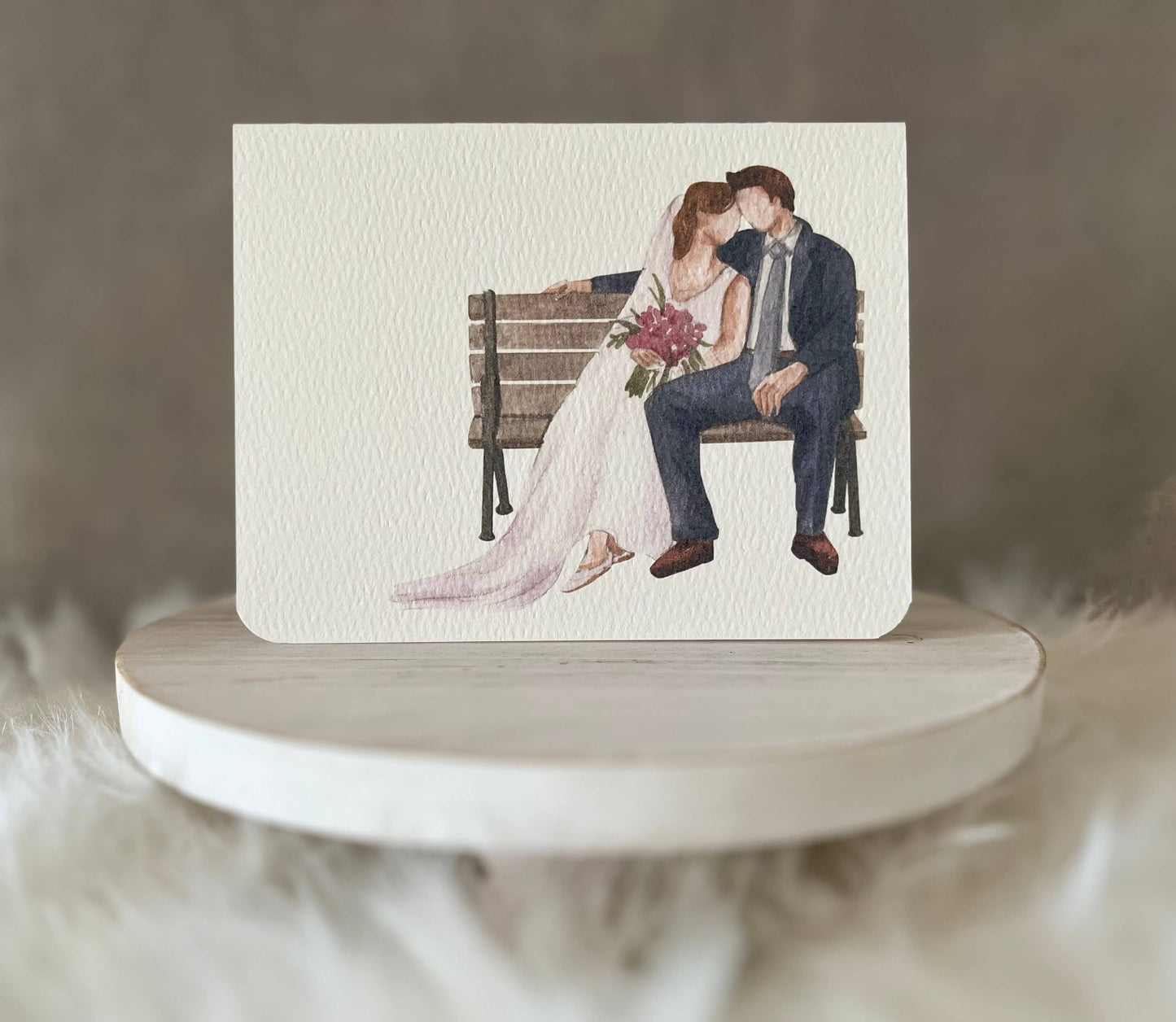 Paper Kuts - Bride and Groom Congratulations Card Includes Kraft Envelope: Square