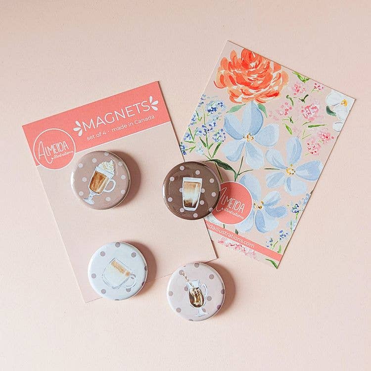 Almeida Illustrations - Coffee Lover Magnet Set