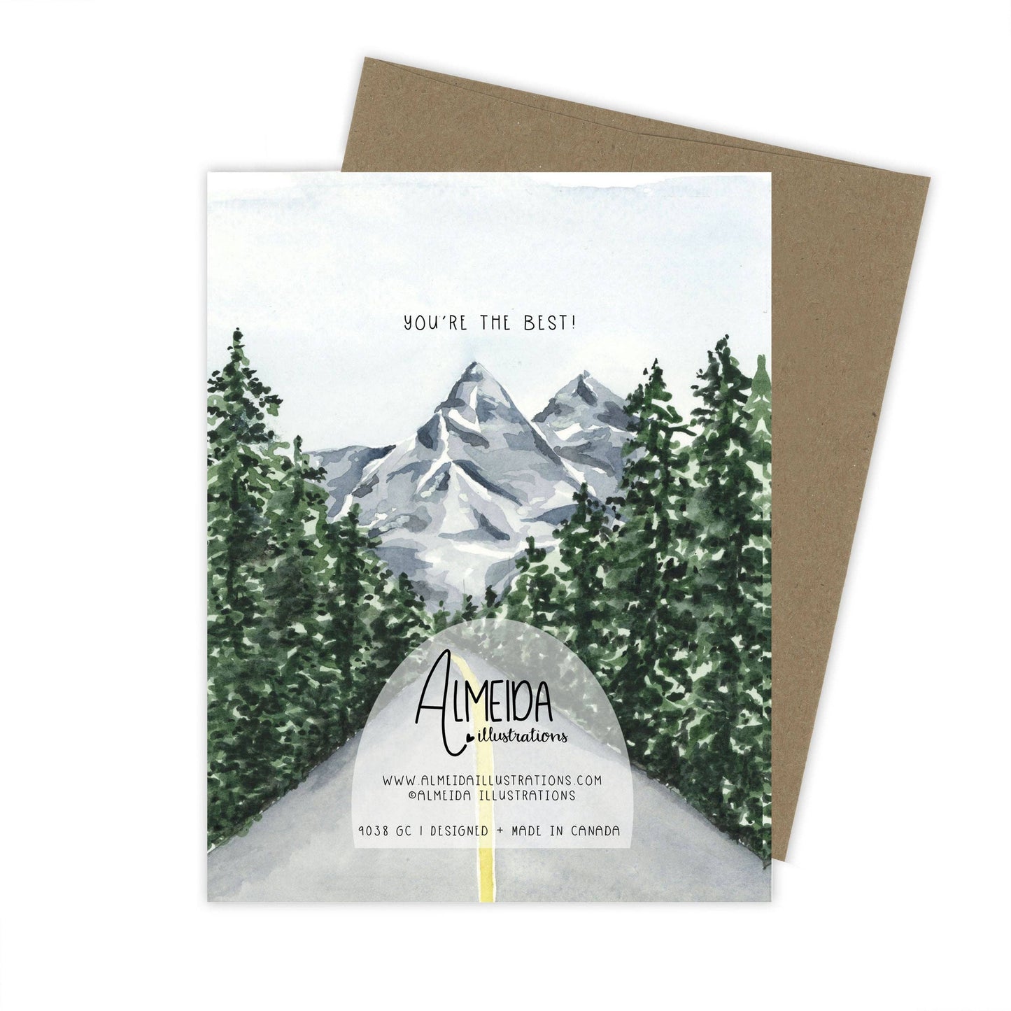 Almeida Illustrations - Father's Day Paving the Way Card | PNW Card: Kraft