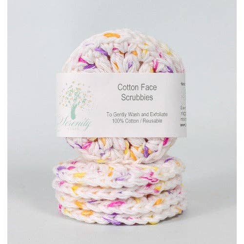 Serenity Soaps - Cotton Face Scrubbies: Confetti