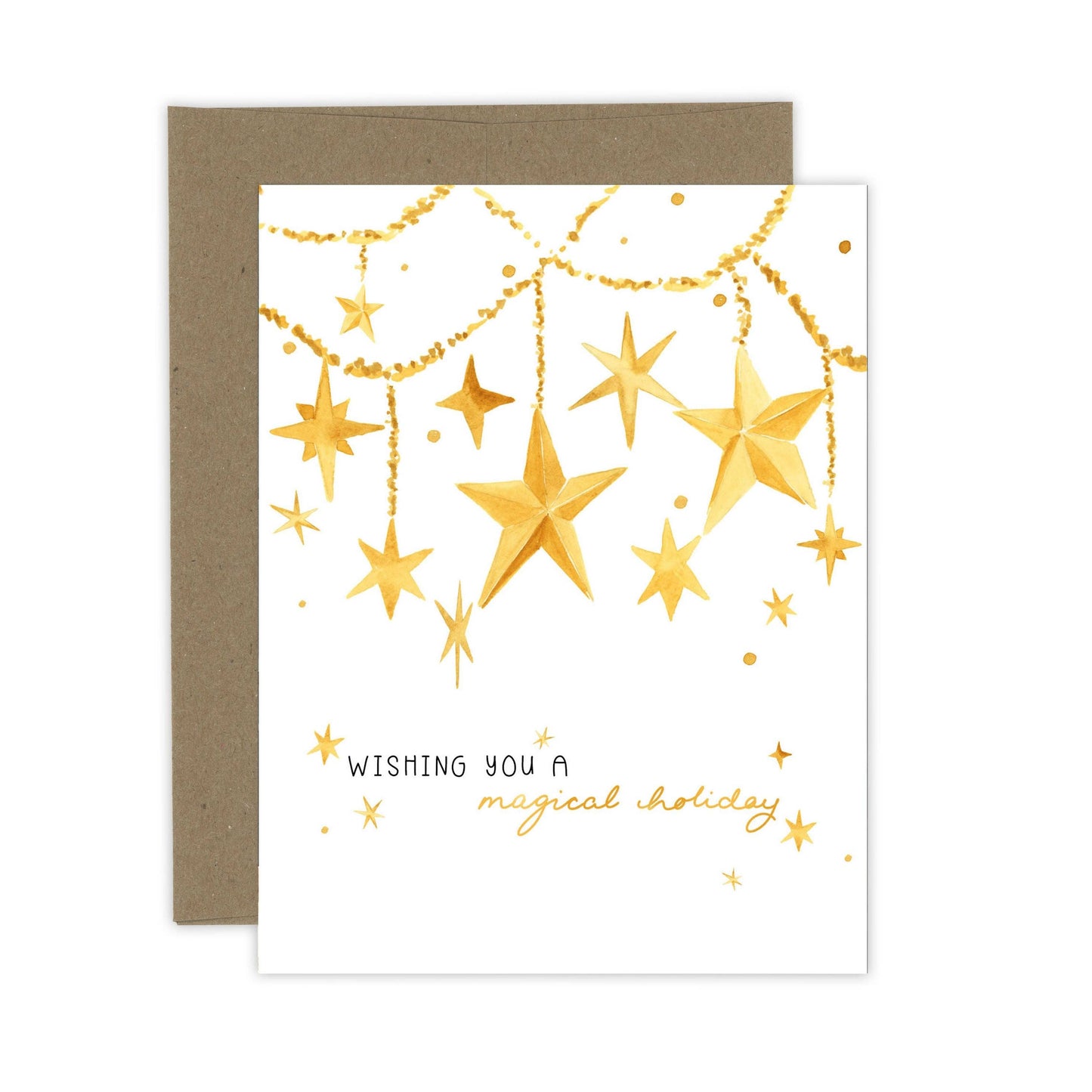Almeida Illustrations - Magical Christmas Card | Stars: White