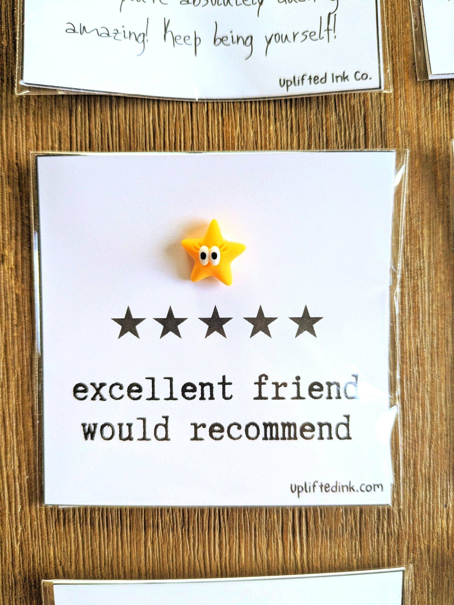 Uplifted Ink - Friendship Card - Excellent Friend Would Recommend: 1 Card
