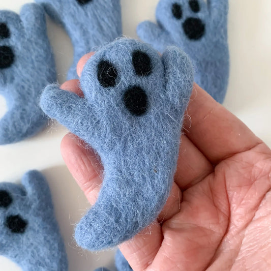 Sewing Seeds Play - One Blue Felt Ghost 