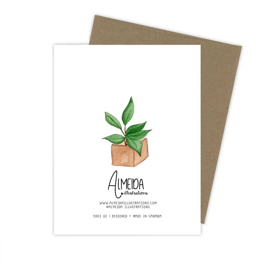 Almeida Illustrations - Happy New Home! - Housewarming Greeting Card: White