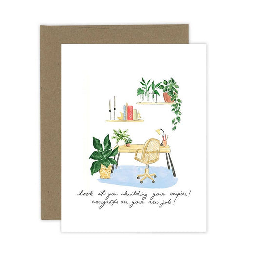 Almeida Illustrations - Congrats on the New Job! card: Kraft