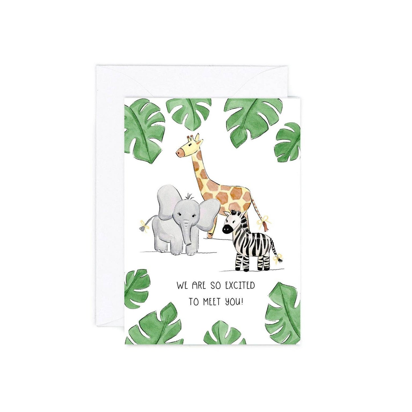 Almeida Illustrations - Mini Card - Excited to meet you! New Baby Enclosure Card