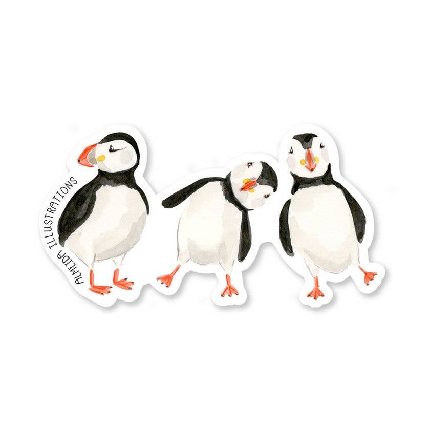 Almeida Illustrations - Puffins Sticker