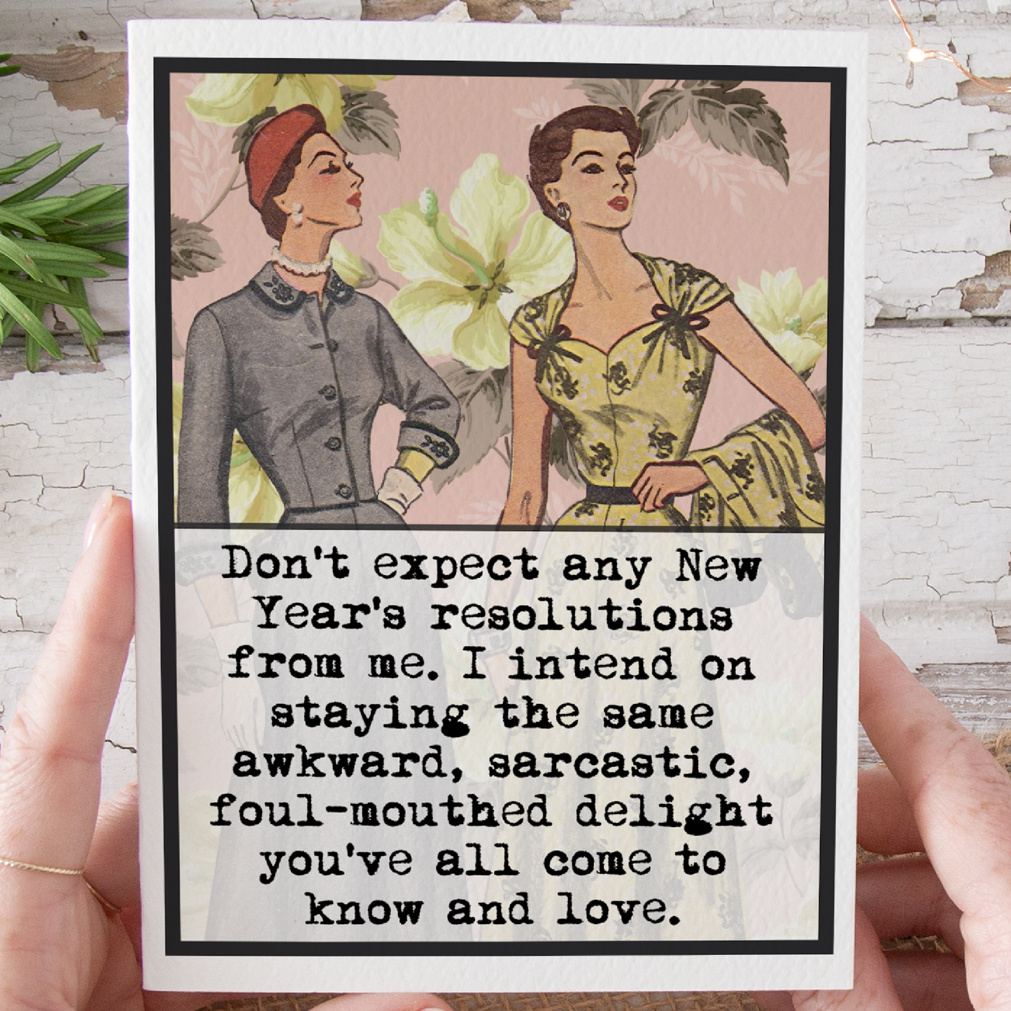 Raven's Rest Studio - Funny New Year's Card. Foul-Mouthed Delight.