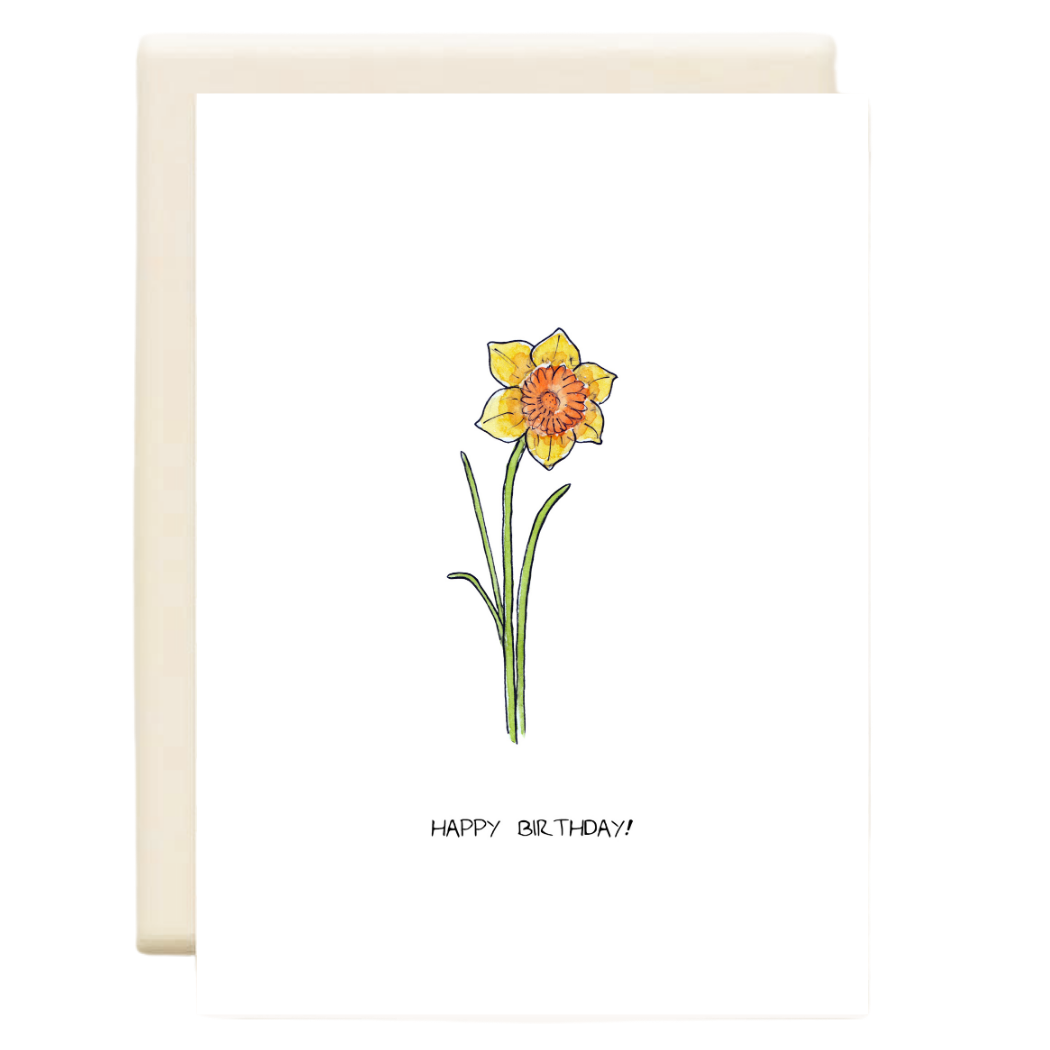 Inkwell Cards - Daffodil Bday  | Birthday Greeting Card