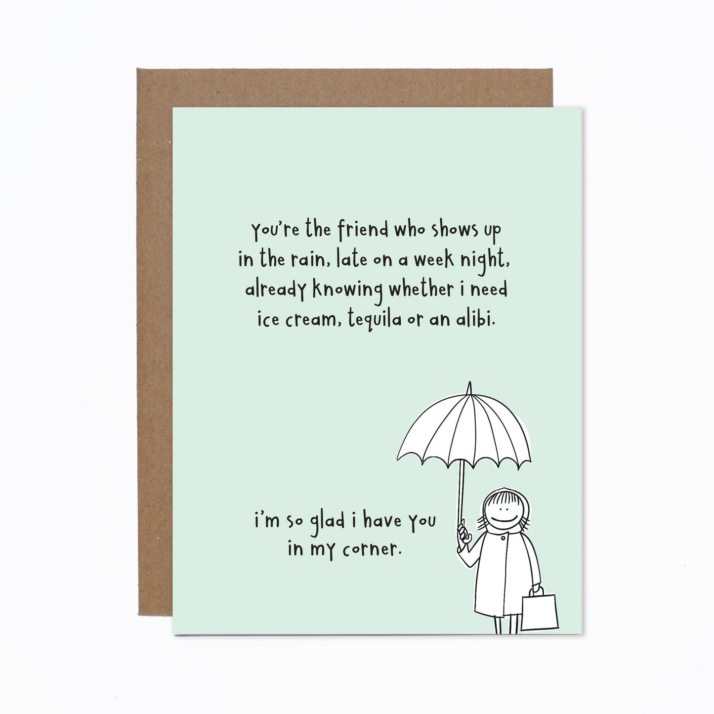 carolyndraws - Friend With An Alibi Card