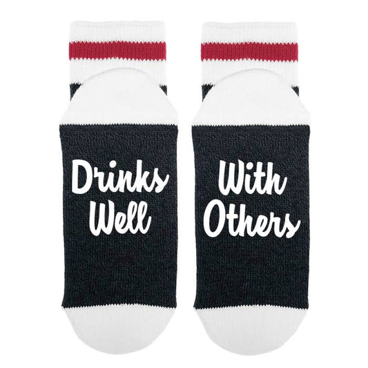 Sock Dirty to Me - Drinks Well with Others Socks - Socks: Matte White