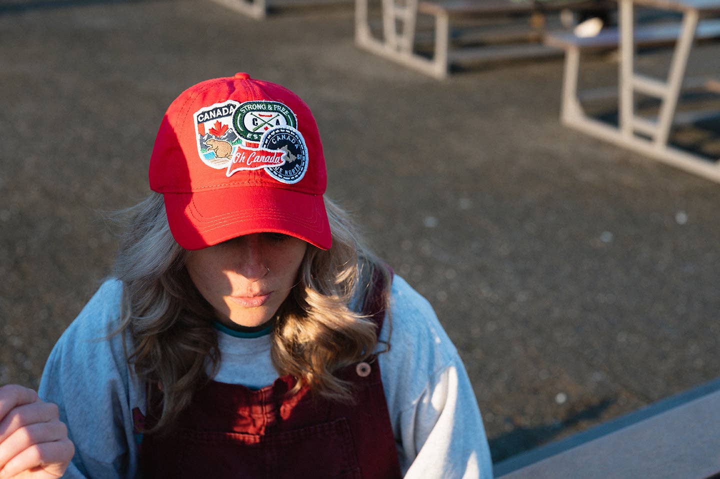 Northern Icons Canada - Canada Multi Patches washed canvas Cap: Red