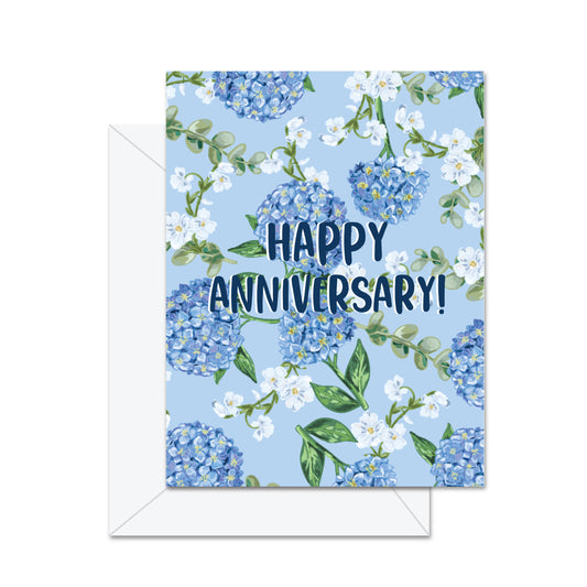 Jaybee Design - Happy Anniversary (Hydrangea) - Greeting Card