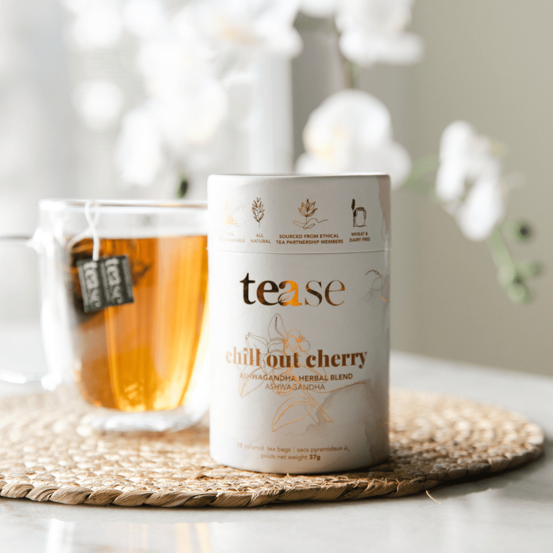 Tease | Wellness Tea Blends + Accessories - Chill Out Cherry Ashwagandha Mushroom Adaptogen Tea Blend