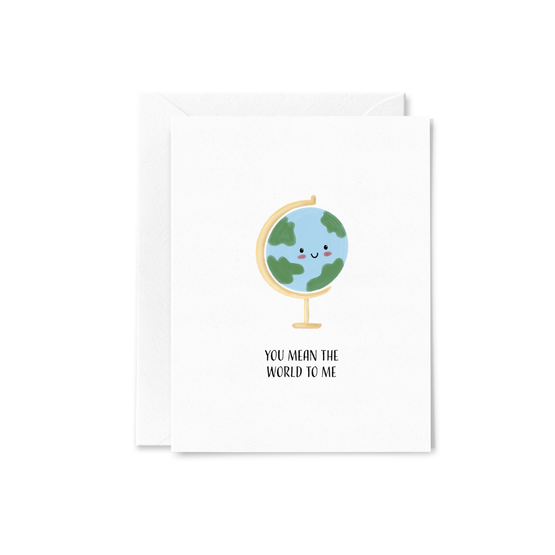The Pretty Pink Studio - You Mean the World to Me | Love Greeting Card