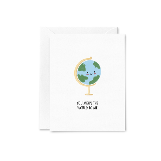 The Pretty Pink Studio - You Mean the World to Me | Love Greeting Card