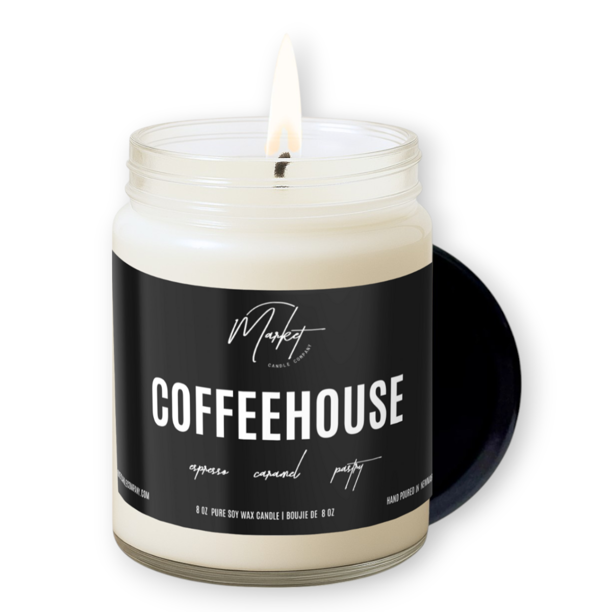 Market Candle Company - COFFEEHOUSE SOY CANDLE: 8 oz Single Wick