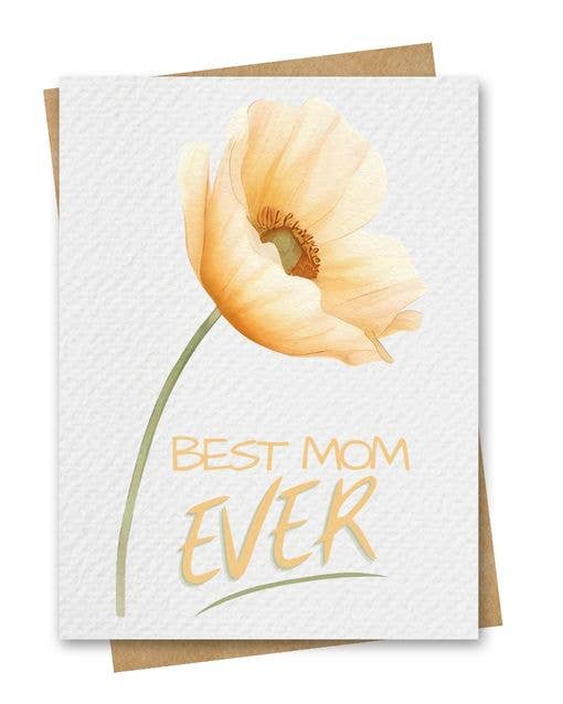 Paper Kuts - Mother's Day Best Mom Ever Card - Includes Kraft Envelope: Square