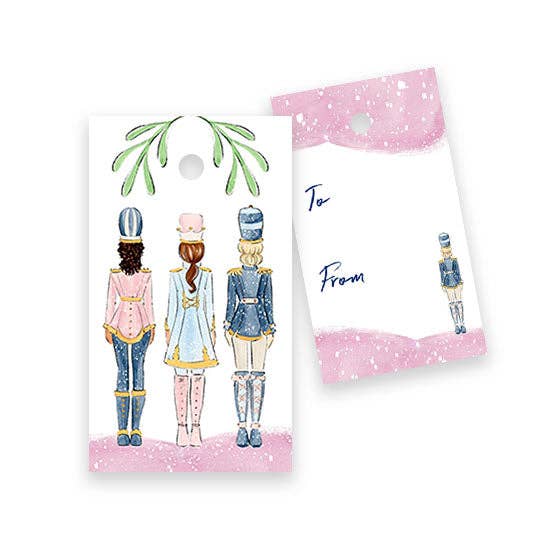 Almeida Illustrations - Soldiers - Set of 8 Holiday Gift Tags + String