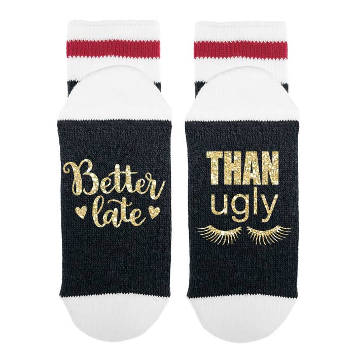 Sock Dirty to Me - Better Late Than Ugly - Socks: Matte White