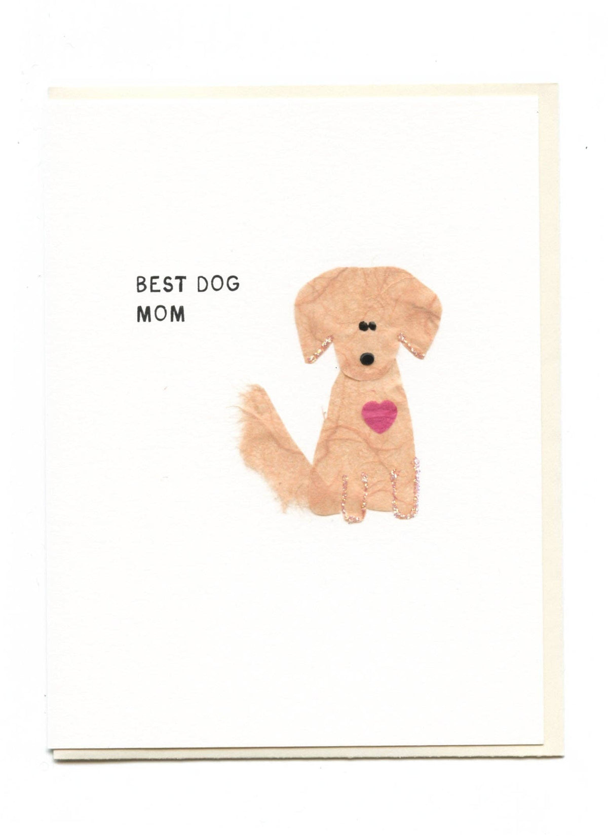 FLAUNT HANDMADE CORRESPONDENCES - "Best Dog Mom" Tan Dog