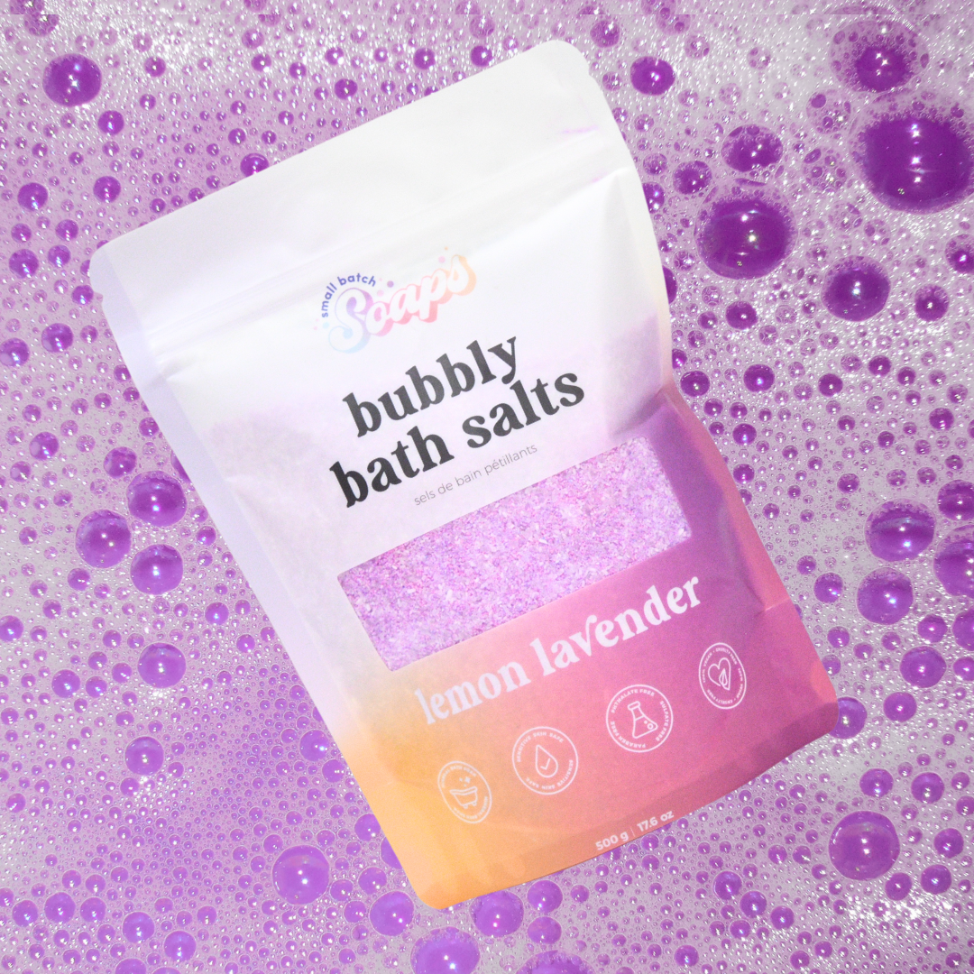 Small Batch Soaps - Lemon Lavender Bubbly Bath Salts: Mini (125 g)