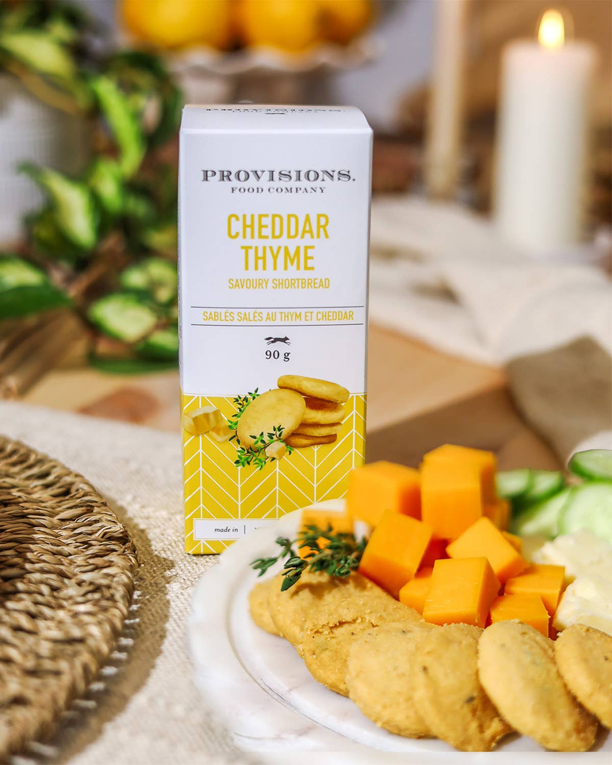 Provisions Food Company - Cheddar Thyme Shortbread: 90 g