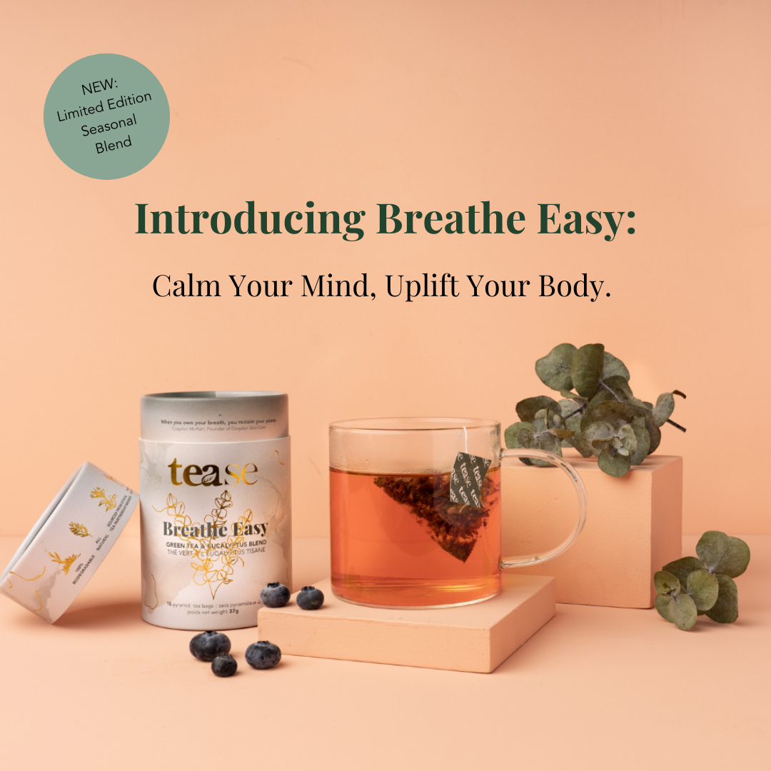 Tease | Wellness Tea Blends + Accessories - Breathe Easy | Natural Tea Blend | Biodegradable Tea Bags