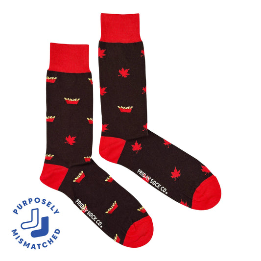 Friday Sock Co. - Men's Poutine Socks: Men's 7 - 12