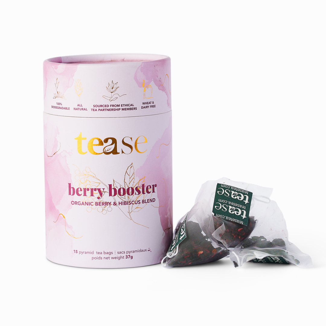 Tease | Wellness Tea Blends + Accessories - Berry Booster Tea | Iced or Hot Brew Wellness Tea