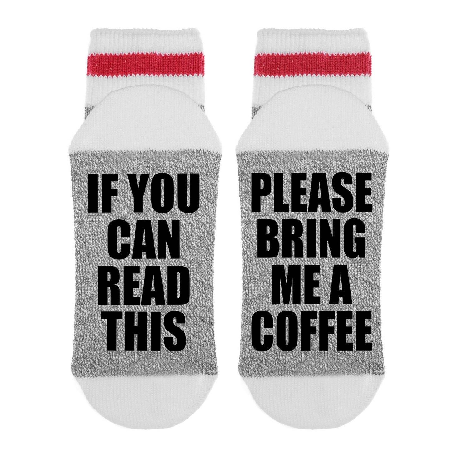 Sock Dirty to Me - Please Bring Me A Coffee Socks: Matte White