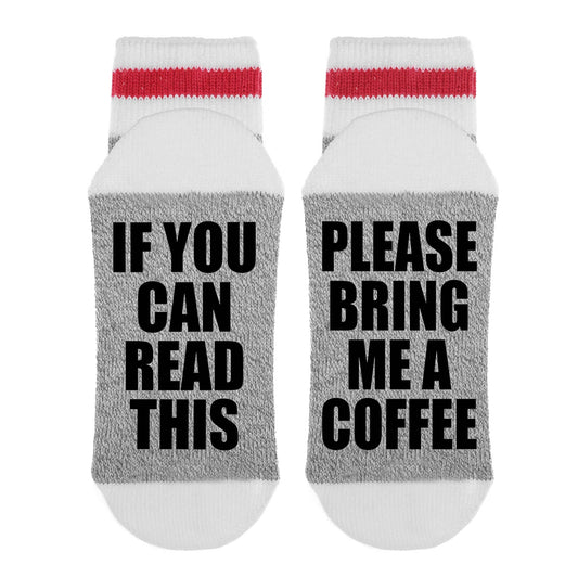 Sock Dirty to Me - Please Bring Me A Coffee Socks: Matte Black