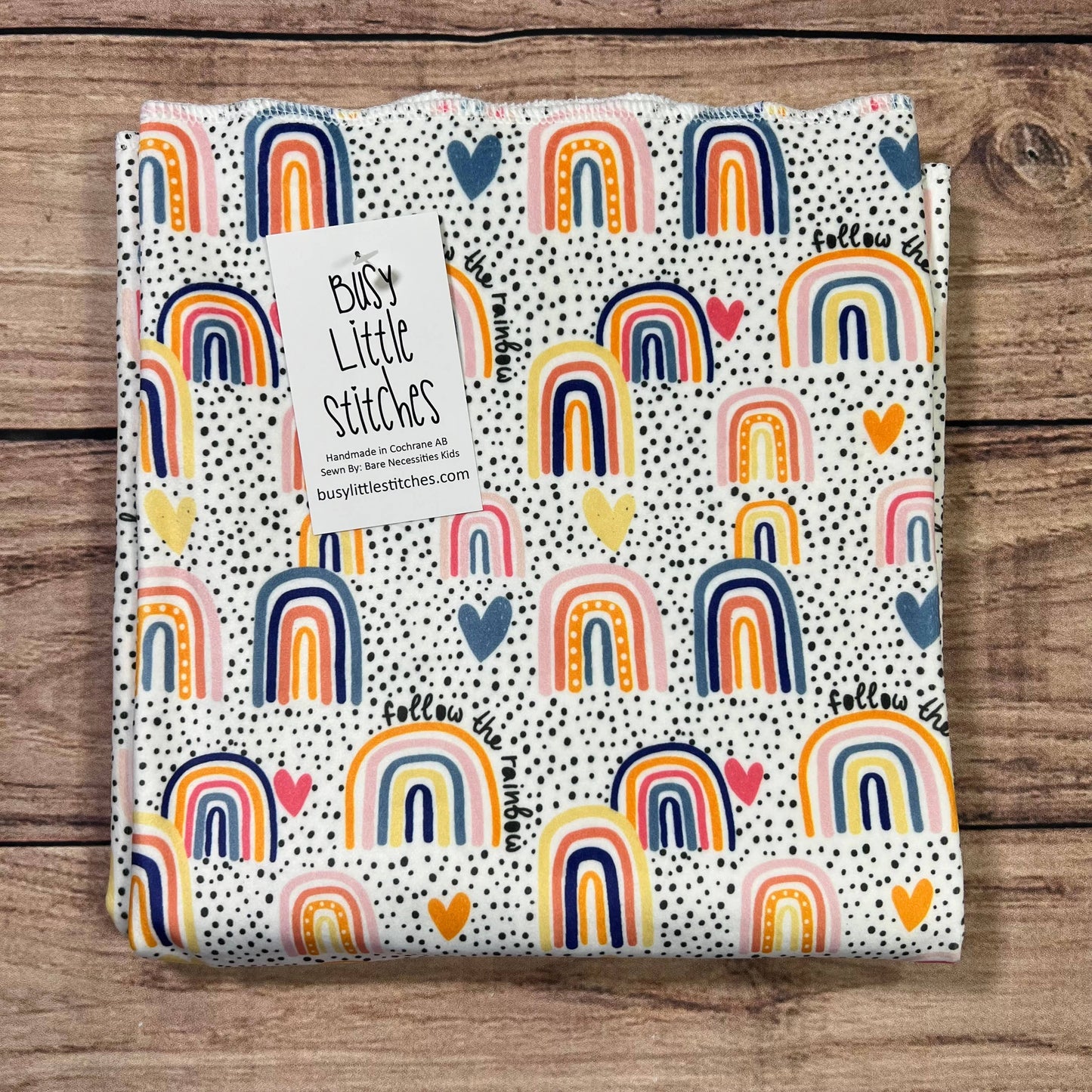 Busy Little Stitches - Follow The Rainbow Toddler Blanket