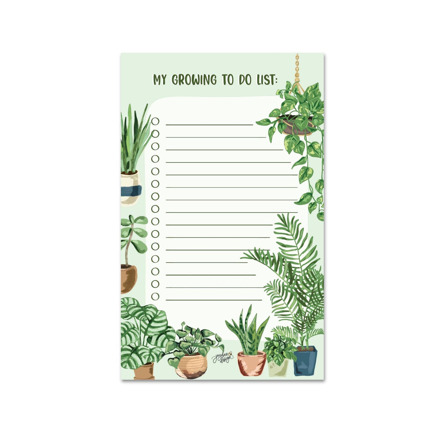 Jaybee Design - My Growing To Do List - Notepad