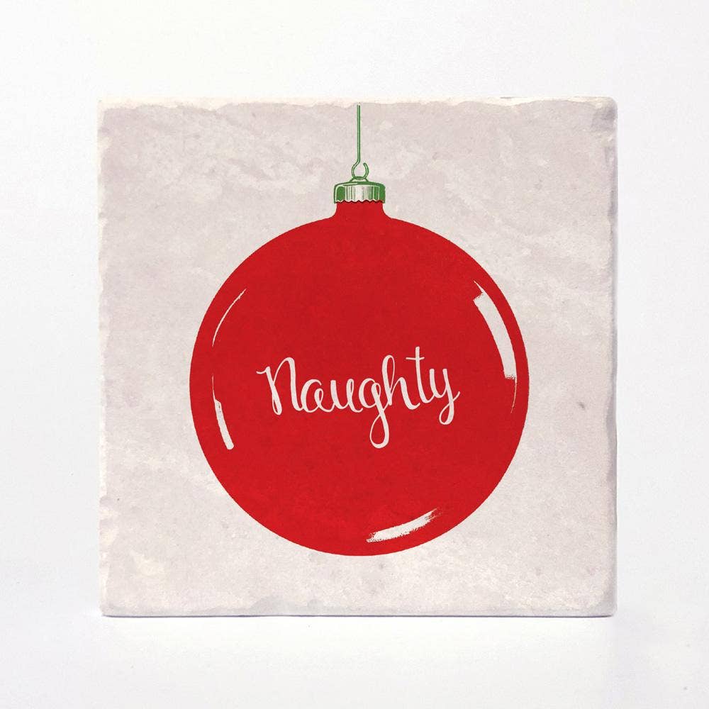 Naughty and Nice Coasters: 4"x4"