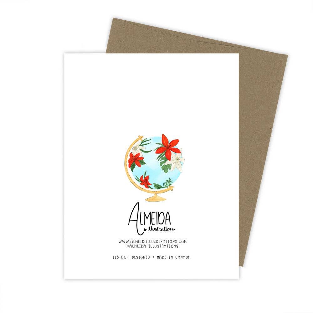 Almeida Illustrations - You Deserve the World Encouragement Card: White