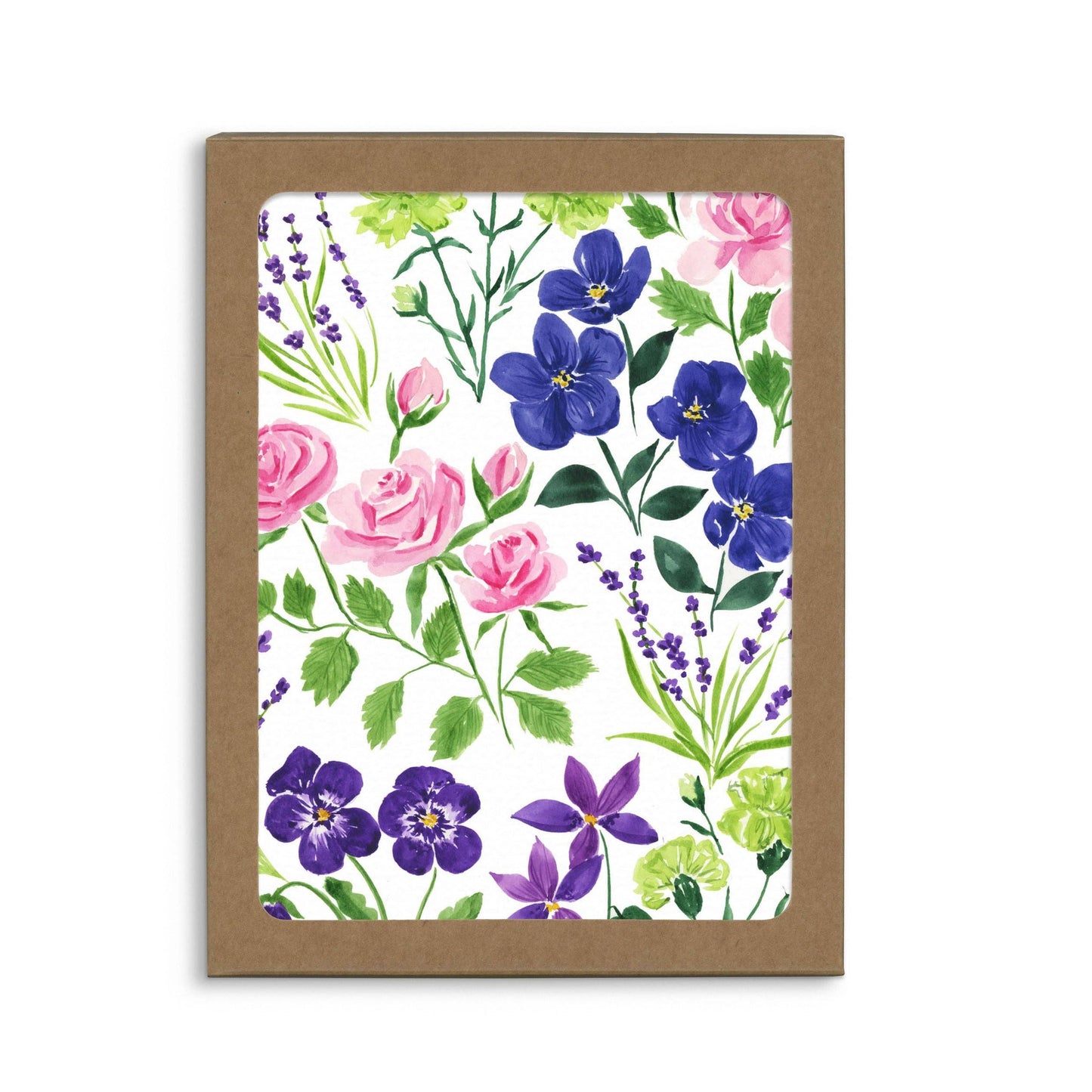 Almeida Illustrations - Pansies and Roses | Boxed Set of 6 Greeting Cards