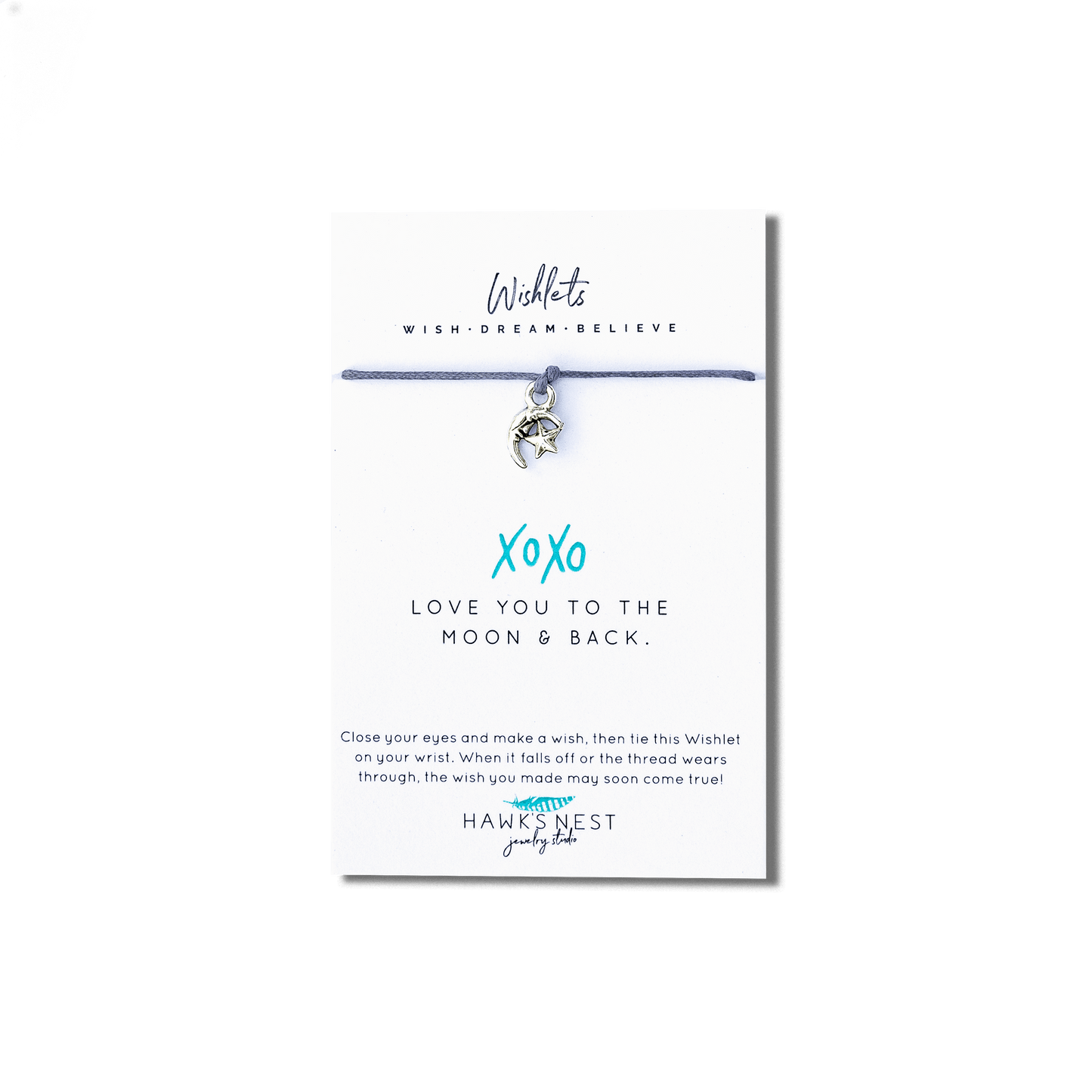 Hawk's Nest Jewelry Studio - Moon & Star Wishlet: Moon & Star Wishlet