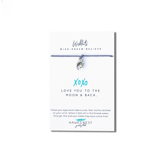 Hawk's Nest Jewelry Studio - Moon & Star Wishlet: Moon & Star Wishlet