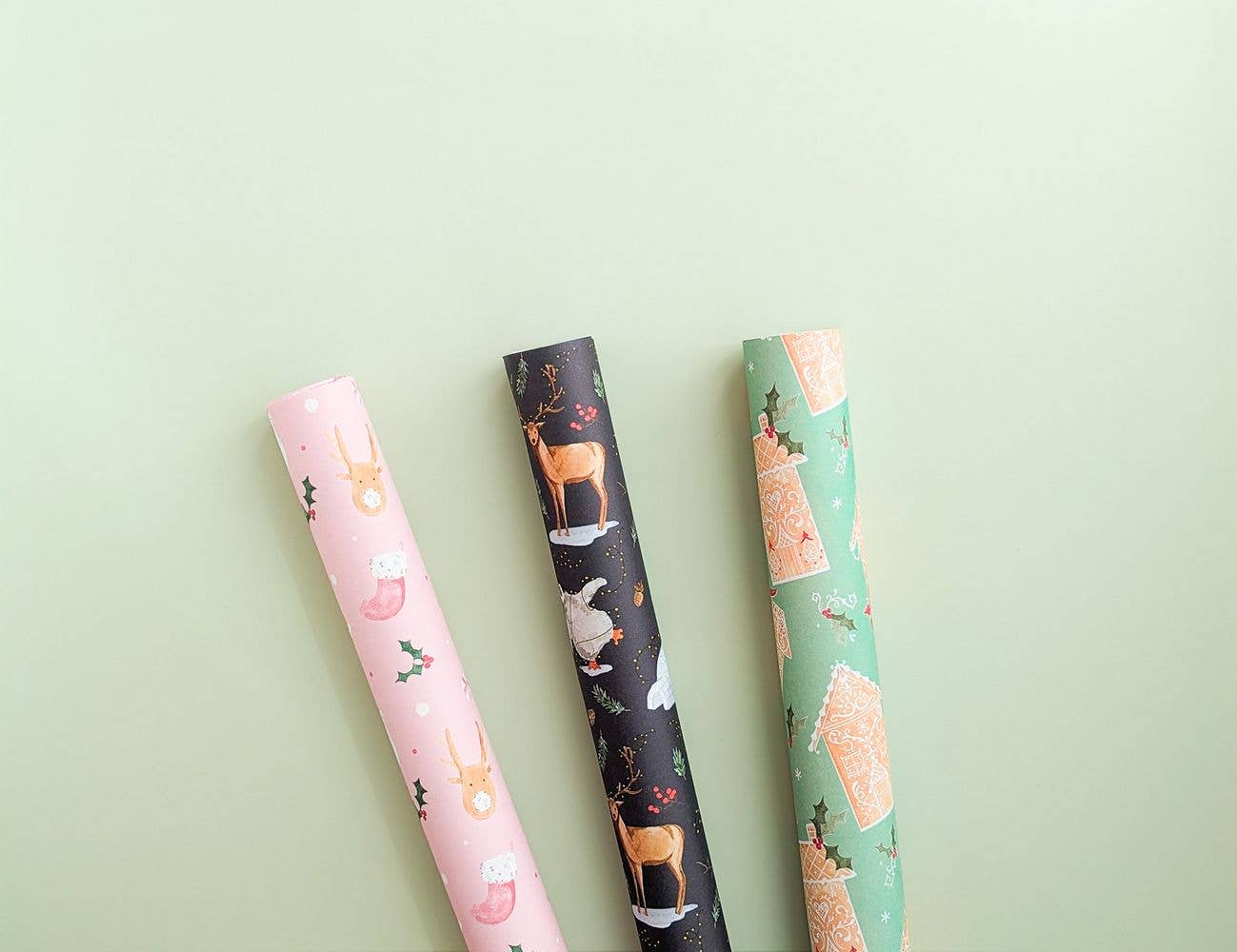 Almeida Illustrations - Festive Animals Christmas Gift Wrap: Single Sheet