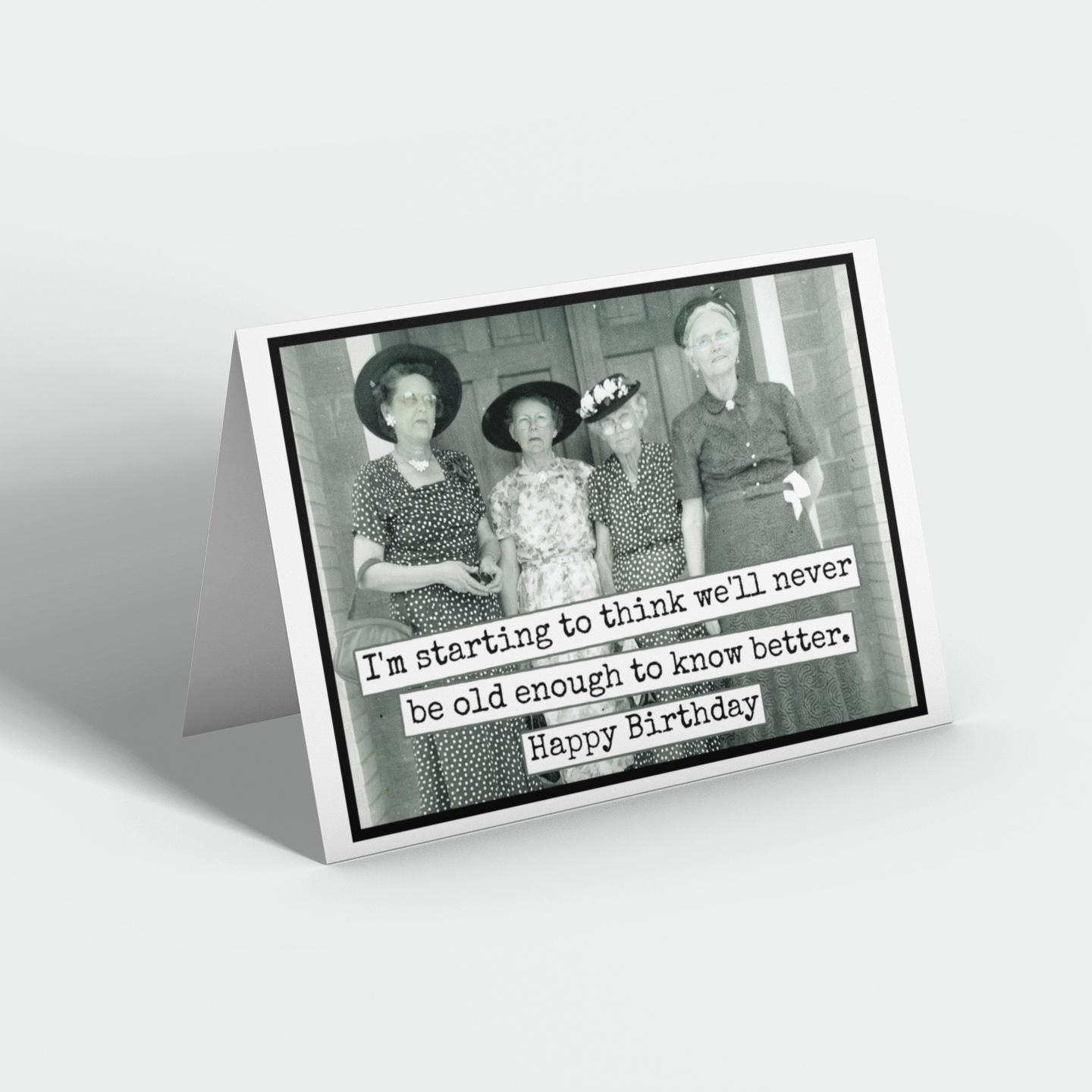 Raven's Rest Studio - Funny Birthday Card. We'll Never Be Old Enough. Vintage