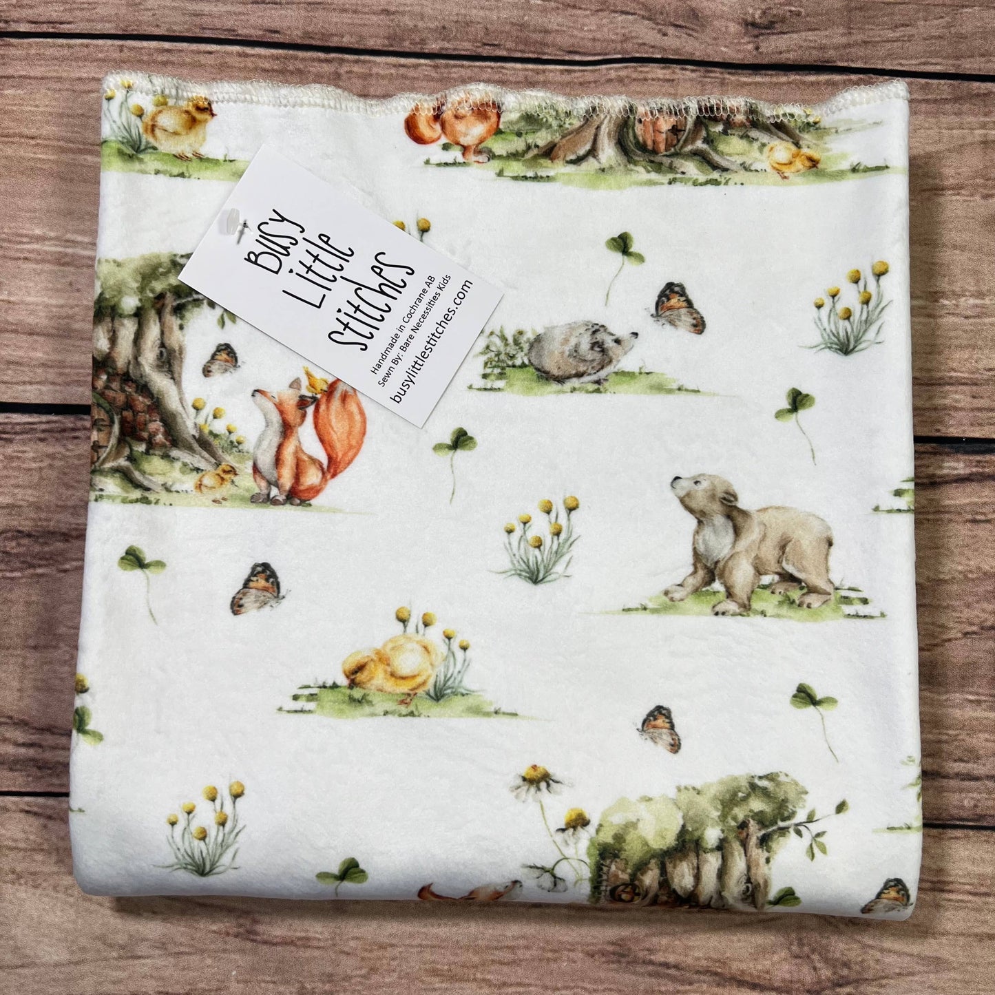 Busy Little Stitches - Woodland Neighbours Toddler Blanket