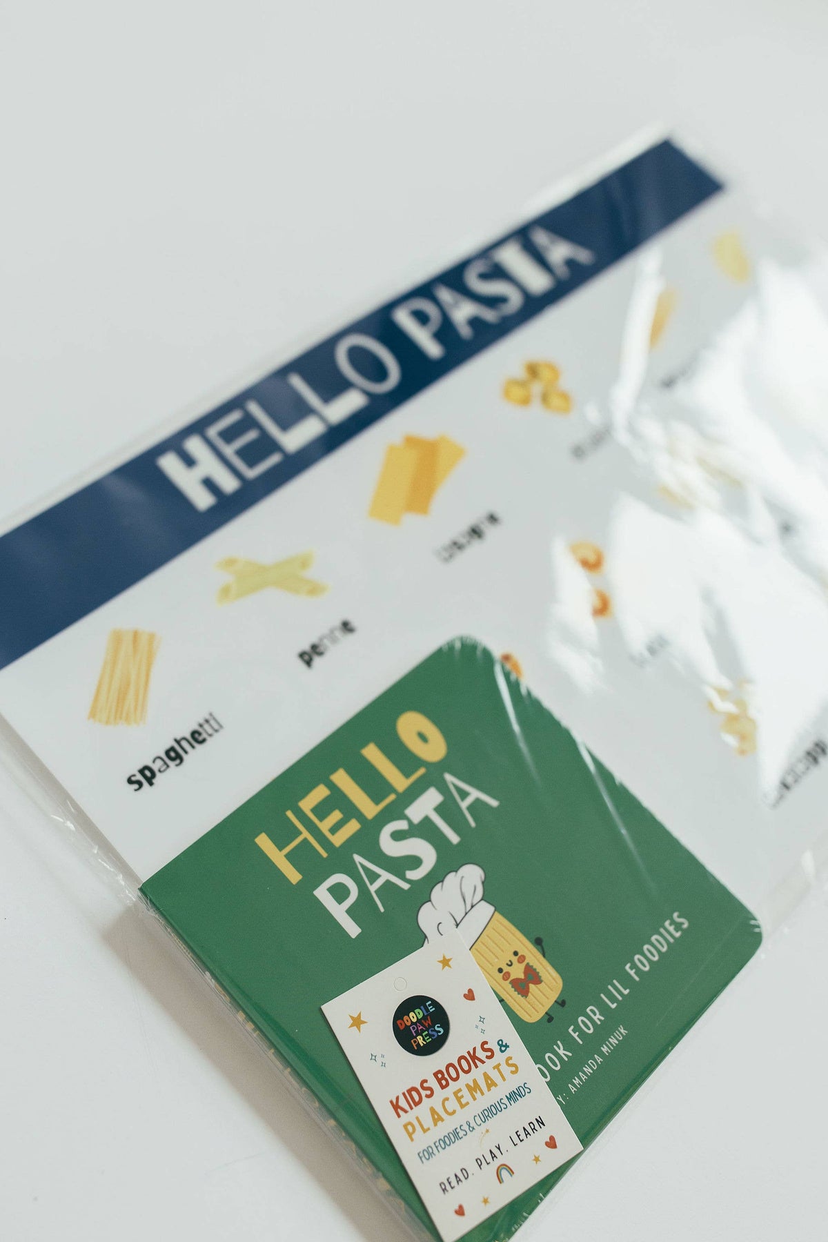 Doodle Paw Press - Hello Pasta| Baby Pasta Book| Italian Food Baby Board Book