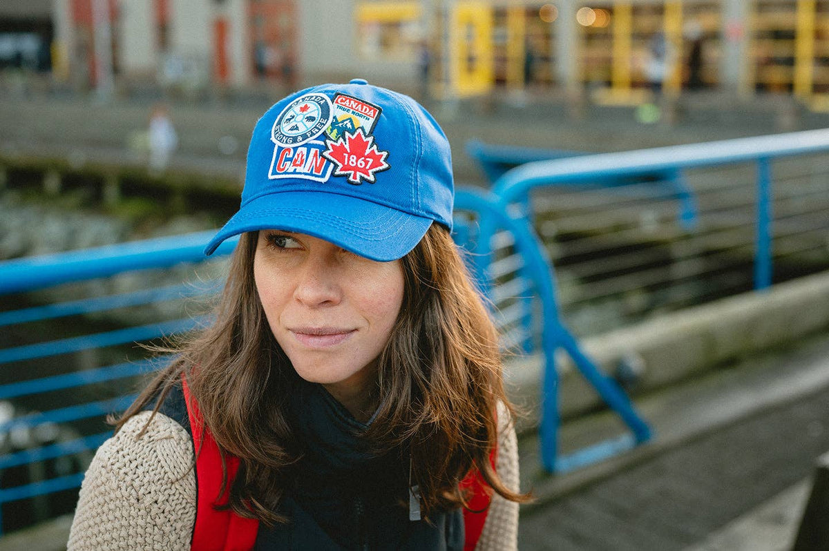 Northern Icons Canada - Canada Assorted Embroidery Badge Cap: Cherry